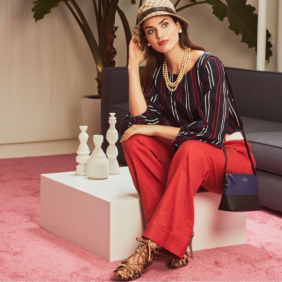 CABI Freedom Stripe Flag Balloon Sleeve Top Size XS - Picture 11 of 11